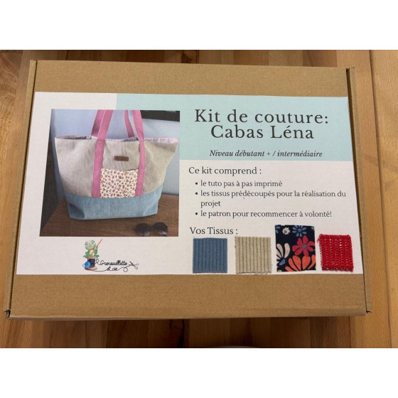 Kit Cabas Léna red flowers